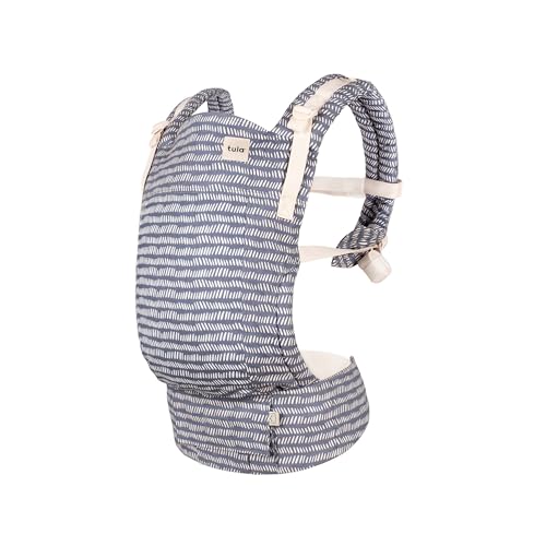 Image of Baby Tula Breathable Mesh Explore Panel Free-to-Grow Baby Carrier - Adjustable, Newborn to Toddler Carrier - Ergonomic Fit for 7lbs to 45lbs - 3 Position Carrying Options - Beyond (Steel Blue/Dash)