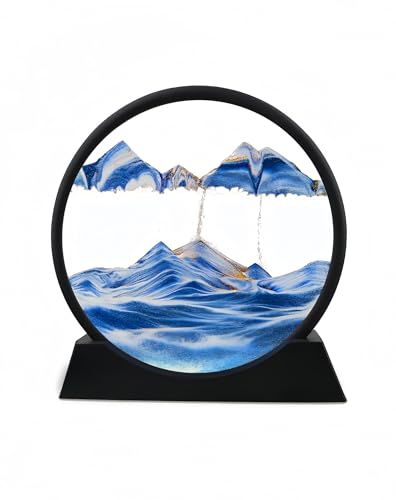 Flip it and watch colorful sand drift into hypnotic 3D landscapes — a living desk sculpture that's basically a stress-reset button.