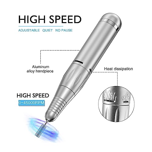 Nail-Grinding-Machine-Portable-Nail-Drill-Professional-45000-RPM-Rechargeable-Electric-Nail-File-Machine-for-Acrylic-Nails-Gel-Polishing-Removing-for-DIY-Home-or-Salon-Mani-Pedis