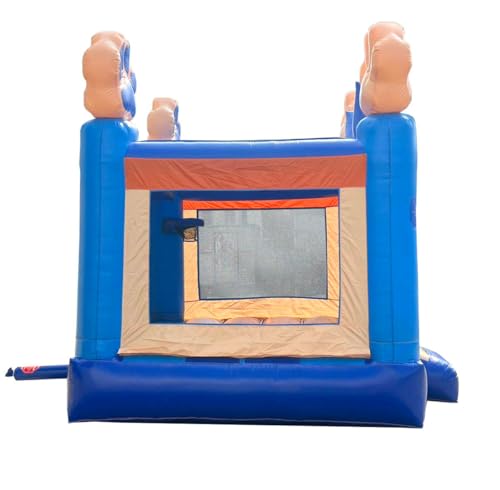 Crossover Inflatable Bounce House, Blue Puppy Dog, 13 x 12 x 14.5 Foot, Outdoor Playhouse for Kids Outdoor Commercial Bouncer Castle with Basketball Hoop, Blower, Stakes, & Storage Bag - Image 5
