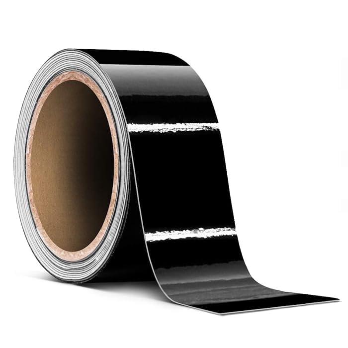 VADDA Black Gloss Vinyl Tape Universal Gloss Look Detailing Tape Overlay Wrap Roll Car Door Edge Guard Protective Anti-Scratch Sticker 5cmX5mtr-image-10