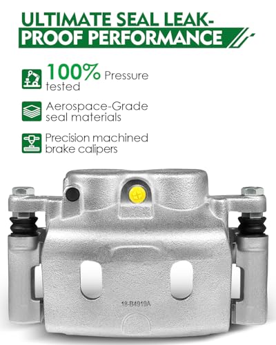 Image of Front Left Disc Brake Caliper Assembly with Bracket Fit for:-Chevy Silverado Suburban Express 1500 Tahoe, for:-GMC Sierra Yukon XL Savana 1500 for:-Cadillac Escalade XTS 08-20 OE# 18-B4919A