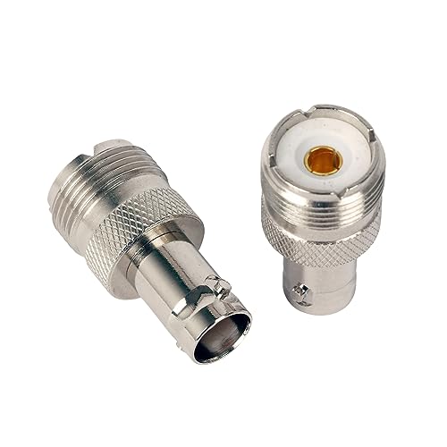 Adaptador Coaxial UHF Hembra a BNC Hembra 2 Piezas miniatura 5
