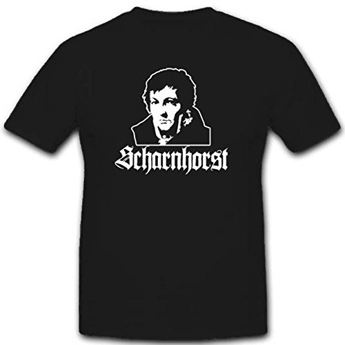 T-shirt de chasse armée noir coupe droite Gerhard Von Scharnhorst taille 4XL