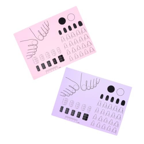 Vaguelly 2Piezas Estera De Manicura De Silicona De Práctica Para Salón Personal
