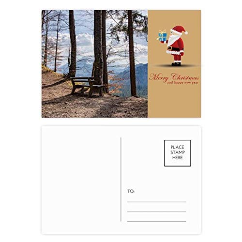 Cartes postales de Noël paysage forestier pour décorer la table