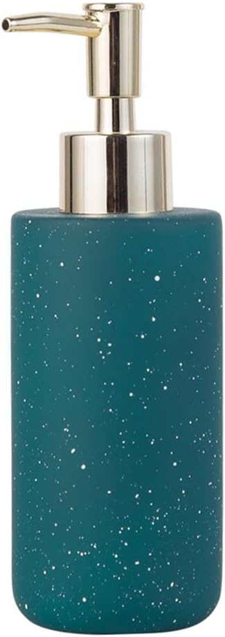 Soap Dispenser, Ceramic Pump Bottle, Refillable Lotion Dispenser for Shampoo Laundry Detergent Body Wash 300ml/10oz (A)