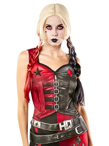 Rubies Official Damen Perruque Harley Quinn Kostümzubehör Erwachsene Zöpfe Harley Quinn The Suicide Squad