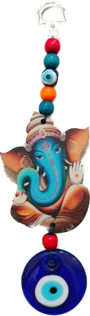 Money Collection Feng Shui Evil Eye Wall Hanging That Has Ganesha Ji with Nazar Dosh Nivaran Yantra for Money, Business Luck and to Attract Positive Energy and Gifting Purposes Too-image-25
