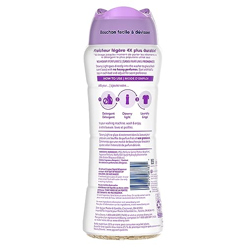 Image of Downy Light Laundry Scent Booster Beads, White Lavender Scent, 18.2 OZ, In-wash fabric beads designed to be gentle with a light boost of scent, No Heavy Perfumes