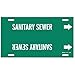 Brady 4123-F, 48050 Brady Strap-On Pipe Marker, (Pack of 10 pcs)