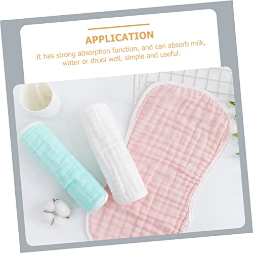 5 Pack Baby Burp Cloths Muslin Washcloths Shoulder Pad Absorbent Cotton Rags for Newborn Burping Cloths Infants Burp Rags3