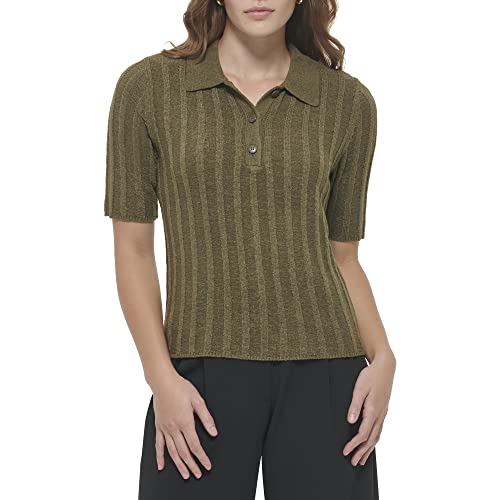 Image of Calvin Klein Short Sleeve Text Polo Sweater