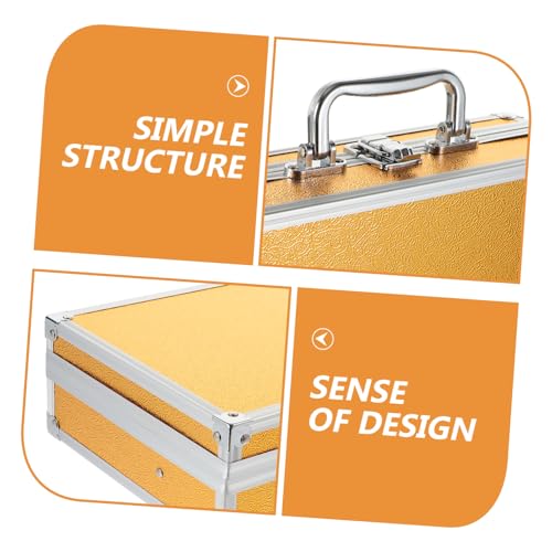 Aluminum Alloy Tool Case Portable Multifunctional Briefcase Clasp and Reinforced Corners for Men Storage Needs for Tools and Instruments3