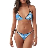 Wings in the Sky - Traje de baño sexy con estampado de bikini, perfecto para viajes de playa de verano y actividades de natación, Negro, XL