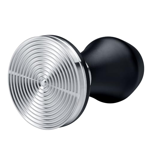 Tamper expresso 58,5 mm en acier robuste Normcore avec base ondulée interchange - 5
