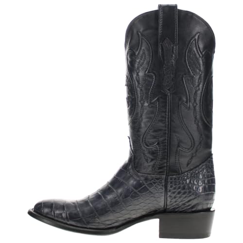 Image of Vaccari Men's Travis Genuine American Alligator Belly Leather Western Cowboy Boots