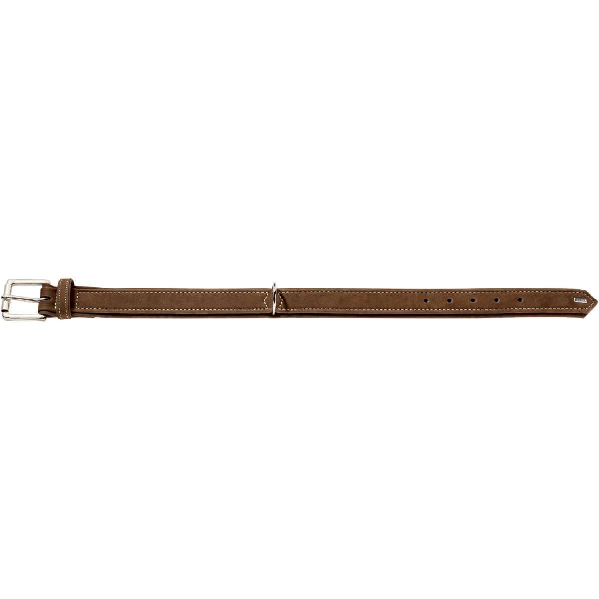 HUNTER Hunting Collar de Perro de Cuero Nobuck Resistente Suave 55 (M), Color marrón