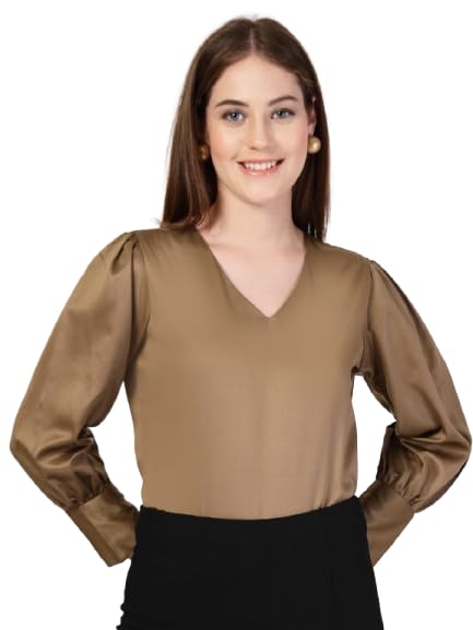 Image of Style Quotient Women Black Self Design Polyester Regular Smart Casual Top