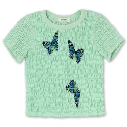 Speechless Girls' Smocked Graphic Tee Top