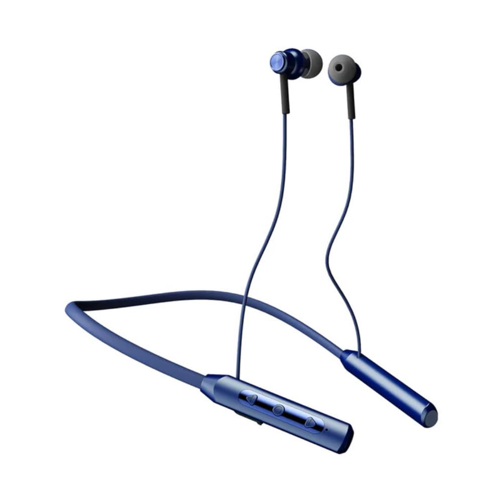 tunez Rhythm R06 Bluetooth Wireless Neckband Earphone with Midnight Blue Color HD Sound Magnetic Earbuds Sweatproof Long Playback Time and Comfortable Design for Sports-picture-24