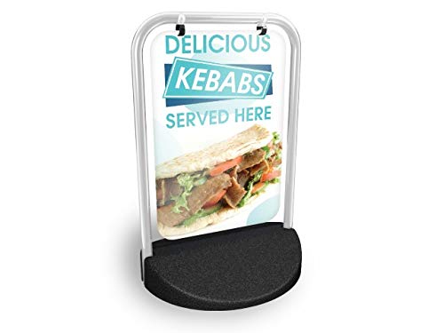 Kebabs Served Here Eco Swinger Pavement Sign MEGA Listing Outdoor Street Advertising Display…