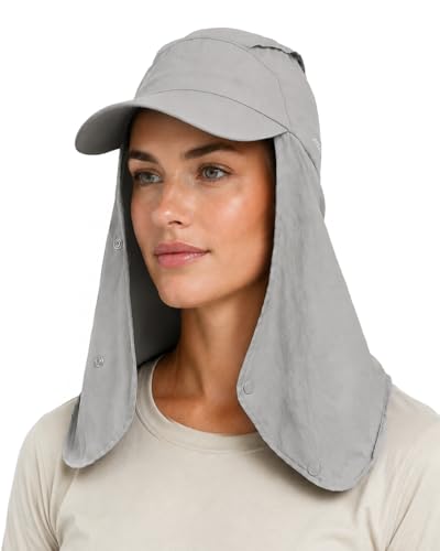 Image of Zylioo XXL Sun Hat for Big Heads, Neck Flap Fishing Cap | Roomier Outdoor Fit-Rear drape and soft crown give fuller head shapes cooler coverage on bright days.