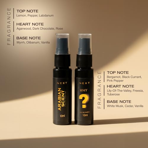 Image of Next Care Essentials Perfume Set for Men & Women - 6 x 10ml | Fresh, Woody, Musky, Fragrance Eau De Parfum (EDP) | Long Lasting & Everyday Wear |Birthday Gift for Man & Woman, Unisex