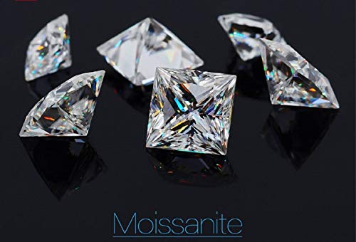 Loose Moissanite 10-100 Carat, Real Colorless Diamond, Princess Square Cut Brilliant Gemstone for Making Engagement/Wedding/Ring/Jewelry/Pendant/Earrings Handmade Moissanite4