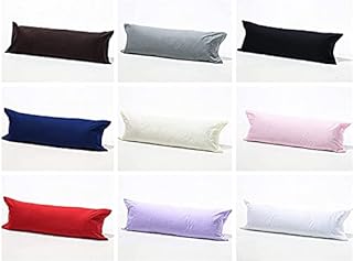 IBIZA DREAMS Antiallergenic Hollow Fibre Filled Bolster Pillow with Free Pillow Case (BLACK, 3FT)