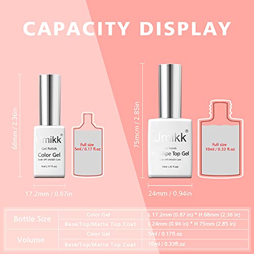 Umikk Gel Smalto per unghie Set 21 colori 5ml con