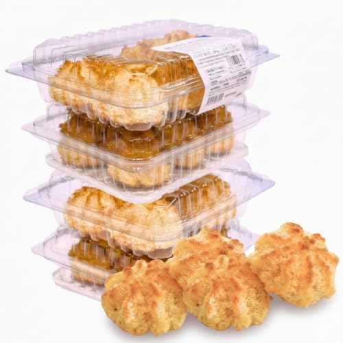 IPACK | Delicias de Coco El Guijo Pack Ahorro x4 Cajas (1,12kg) | 32 Coquitos Artesanos Horneados | Dulces Tradicionales para Merienda, Fiestas o Regalo Gourmet