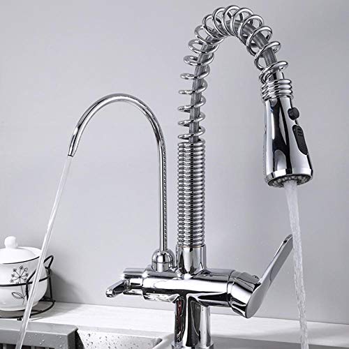 Eau filtrée sans deuxième robinet grâce au mitigeur cuisine 3 voies à douchette - 6