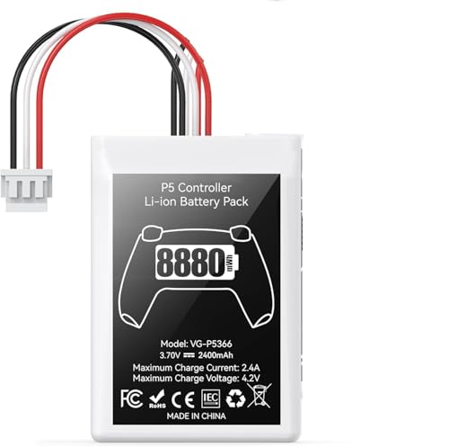 Image of New World Replacement Battery Pack for PS5 Controller, 8880mWh High Capacity, Rechargeable Li-ion Battery Pack for PS5 Controller - 1 pc