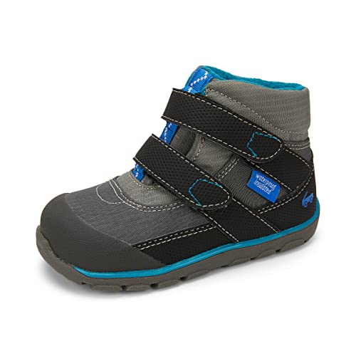 See Kai Run, Atlas II Waterproof Insulated Boots for Kids, Gray/Black, 7
