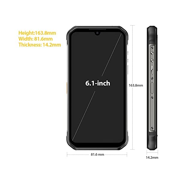 5G Rugged Smartphone, 8GB + 256GB, 5G Network,48MP Four Rear Ai Camera Night Vision Camera,6.1" Screen Android 10, 5200mAh Battery Waterproof Cell phone, NFC Wireless Charging IP68 Ulefone Armor 11 5G