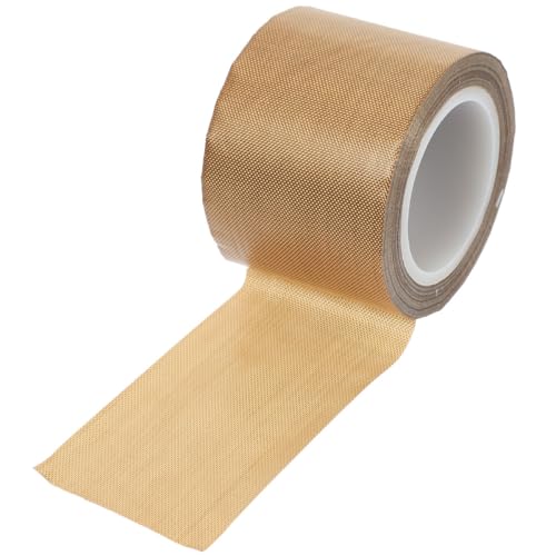 NUOBESTY High Temperature Heat Resistant Electrical Insulation Tape 50mm X 10m Brown Fluoropolymer Multi-Function Thermal DIY Tape for Industrial Heat Transfer and Electrical Applications