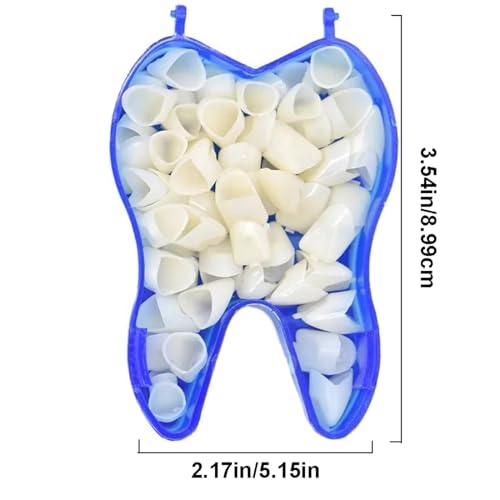 Image of Dental Temporary Crown Kit Anterior Front & Molar Posterior Mixed 100PCS | Whitening Protecting Molar Veneers 50 of Each
