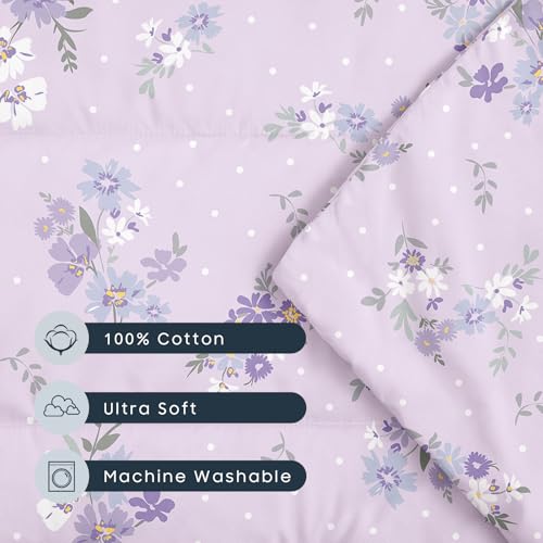 Image of Wake In Cloud - Cot Nap Mat with Pillow and Blanket, 100% Cotton Fabric, for Toddler Kids Girls Ages 3 Plus in Daycare Kindergarten Preschool with Elastic Corner Straps, Floral Flowers