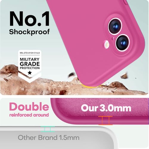 Image of LOVE 3000 Designed for iPhone 17 Case, Premium Silicone [Compatible with Magsafe][Soft Anti-Scratch Microfiber Lining] Shockproof Protective Phone Case for Men Women 6.3 inch, Pitaya