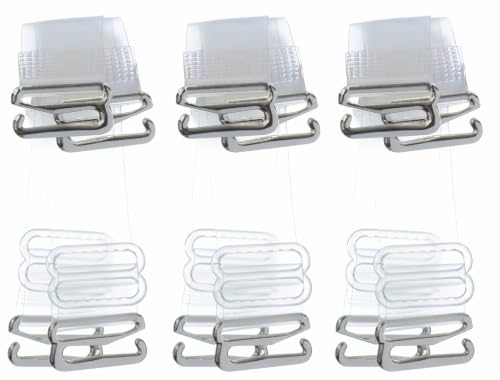 Image of DIVA'S BRA STRAPS Invisible Clear Transparent, Adjustable, Multiple Widths-3 Pairs