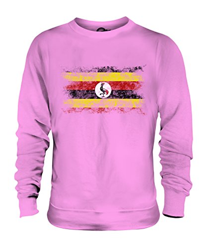 Sweat-Shirt Ouganda Homme Femme pull original drapeau délavé