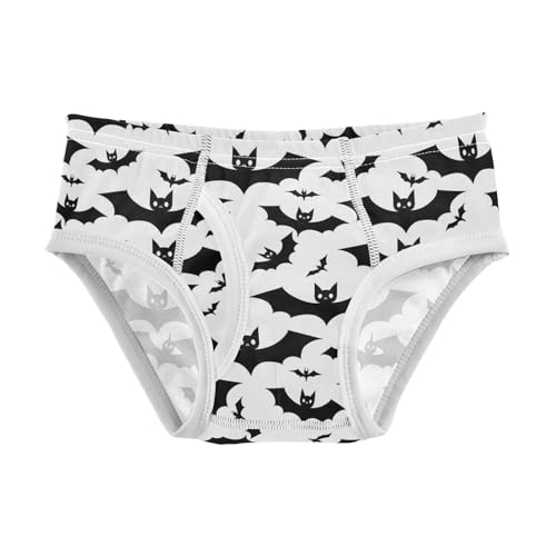 visesunny Boys Potty Training Underwear Black Halloween Bat Breathe Cotton Briefs Size 2T-8Y for Toddler