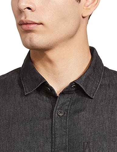 Image of Marks & Spencer Mens Solid Polyester Blend Collared Neck Regular Fit Easy Iron Shirt (Pack of 2)