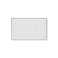 Vista 33 de Zigbee Smart Switch - Cable neutro necesario Zigbee Hub, interruptor de pared de 3 botones de una sola banda, 110-220 V 50/60 Hz, 2.4 GHz, funciona