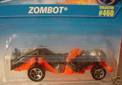 Mattel Hot Wheels 1996 1:64 Scale Black & Orange Zombot Die Cast Car Collector #460 by Mattel