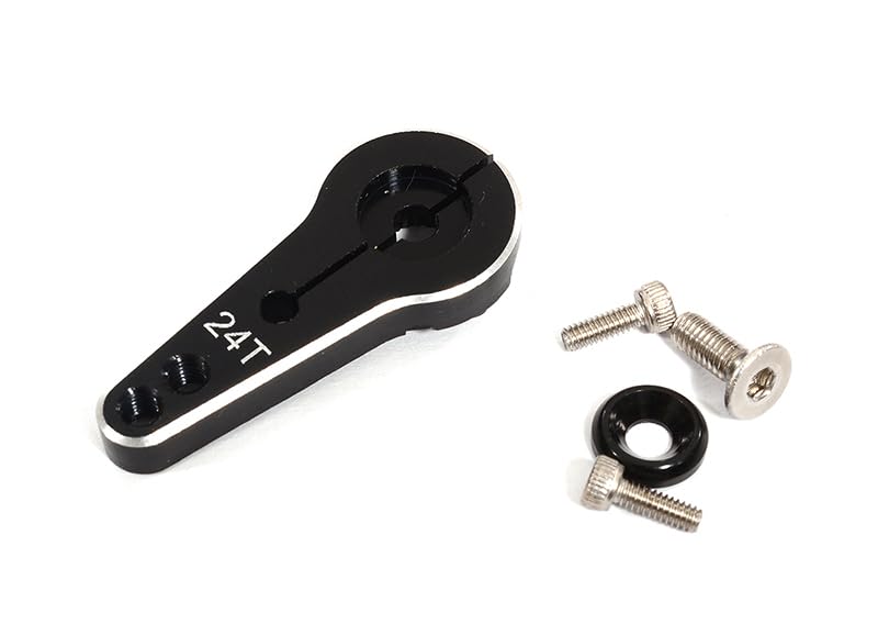Palonnier servo 24T Integy CNC en aluminium pour mise à niveau direction RC Hitec 24mm