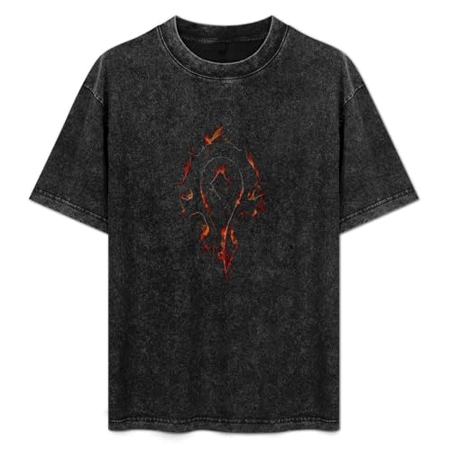 ZHAIFAN Red Flames of Horde Designed Black Mens T-Shirt Printed Tee Unisex Shirts 3XL ZHAIFAN Red Flames of Horde Designed Black Mens T-Shirt Printed Tee Unisex Shirts 3XL