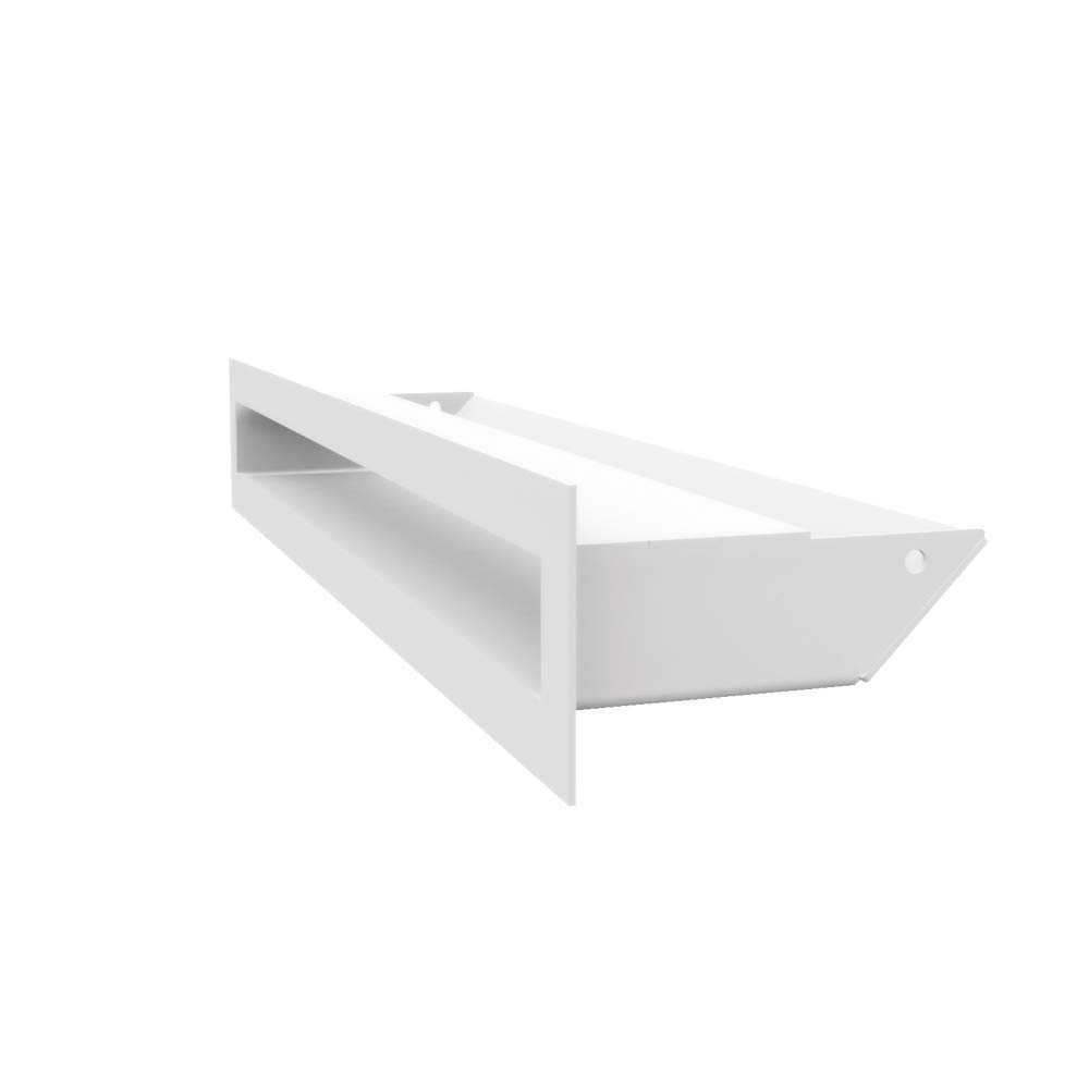 KRATKI griglia di ventilazione AIR 6x40 cm Bianco - Griglia ventilazione camino, per aria calda inclinata 45 gradi - Griglia aria calda resistente al surriscaldament