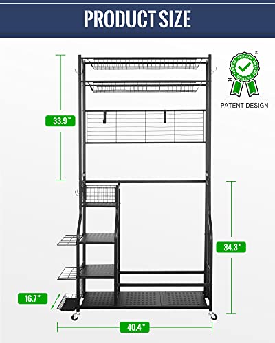 Image of Mythinglogic Golf Bag Storage Organizer with Club Rack for Garage